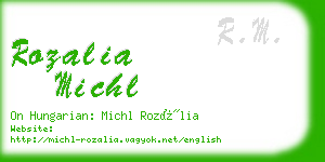 rozalia michl business card